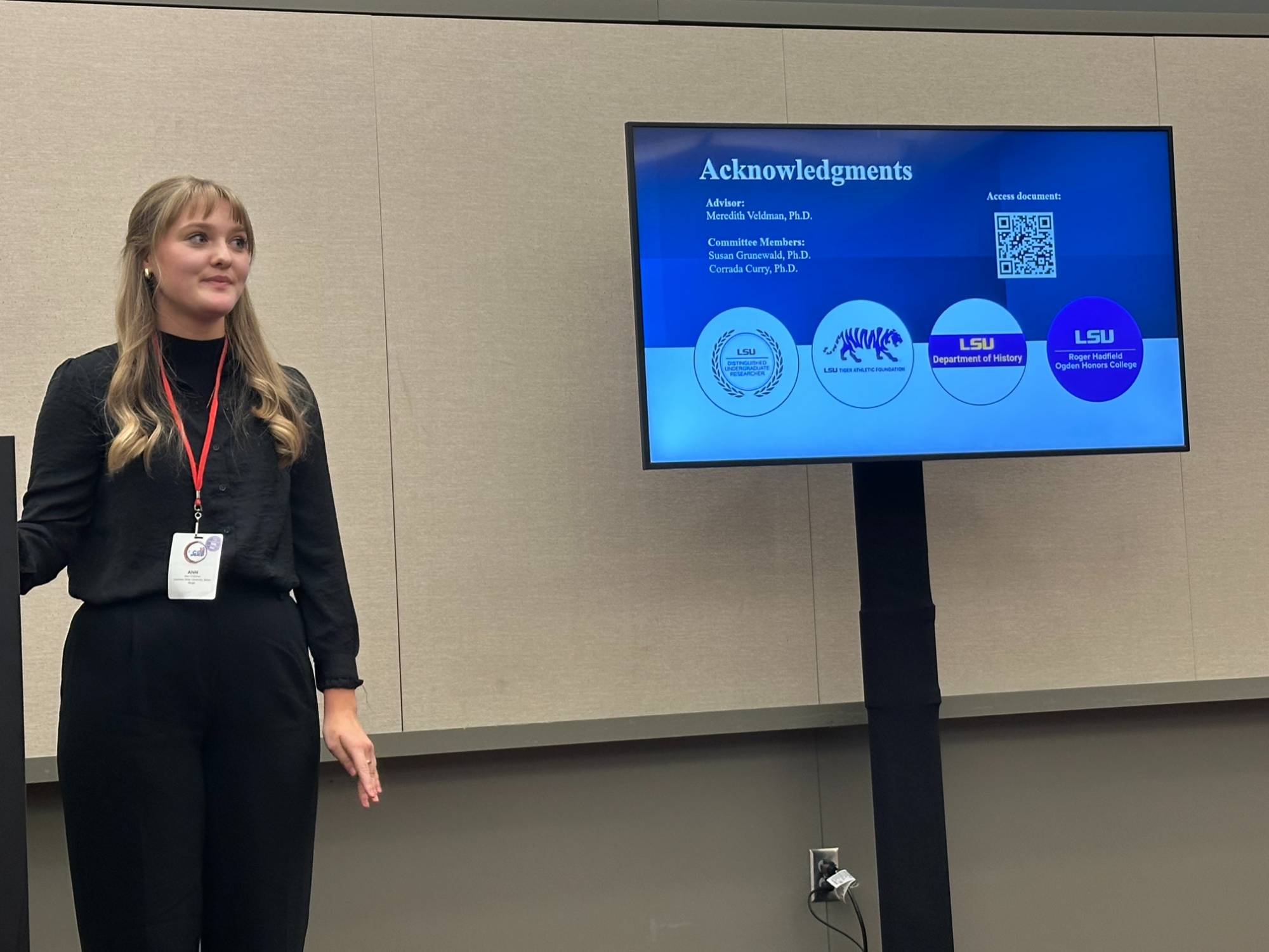 Ann Crabtree presents to NCUR