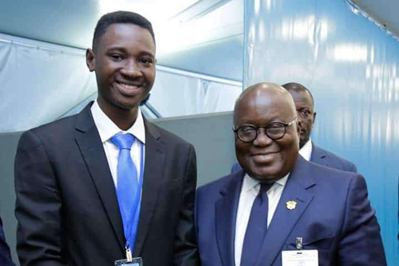 Marcus Ashiangmor (left) attending the 73rd session of the United Nations General Assembly with President Nana Akufo-Addo of Ghana.