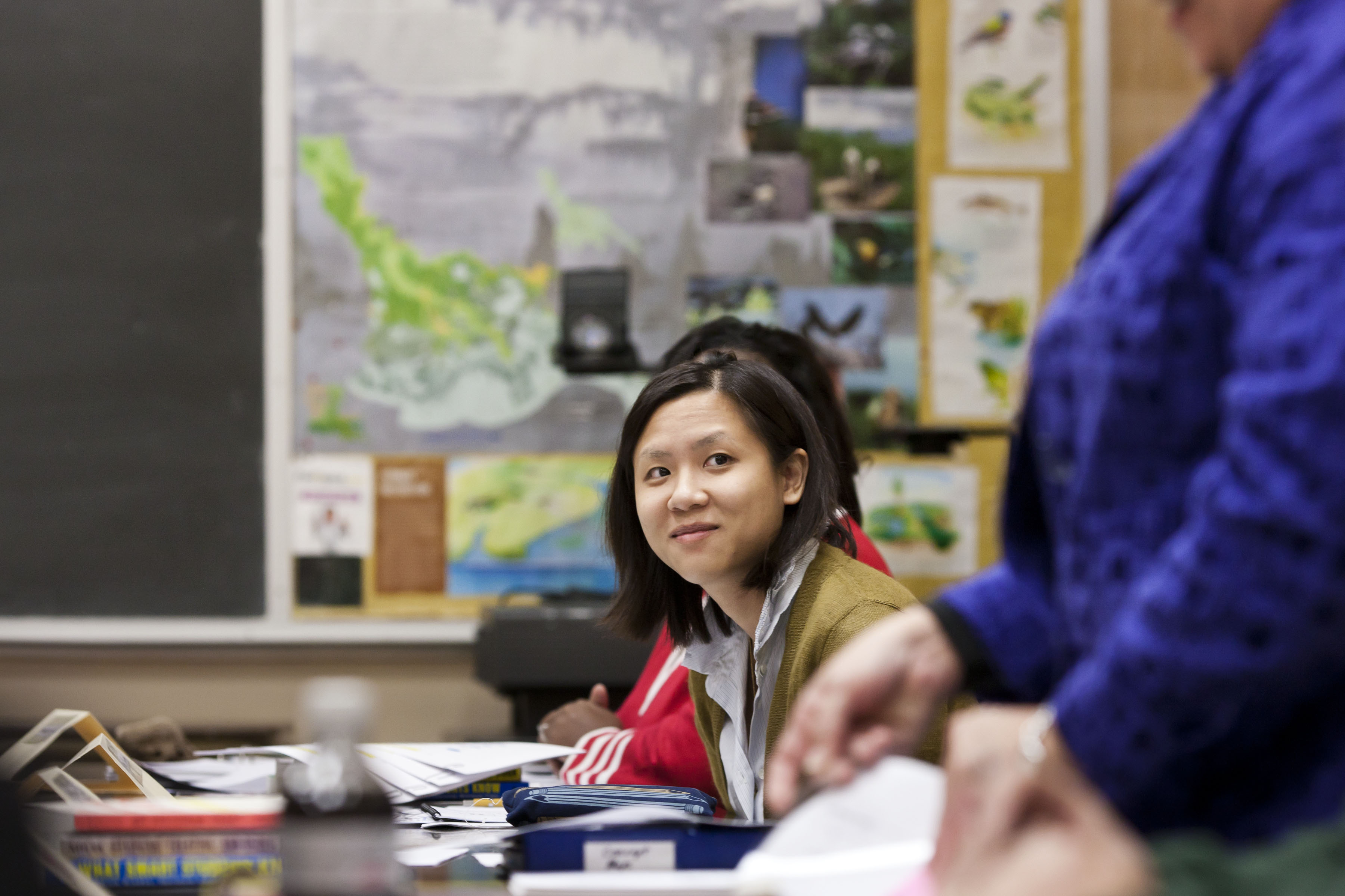 women in class