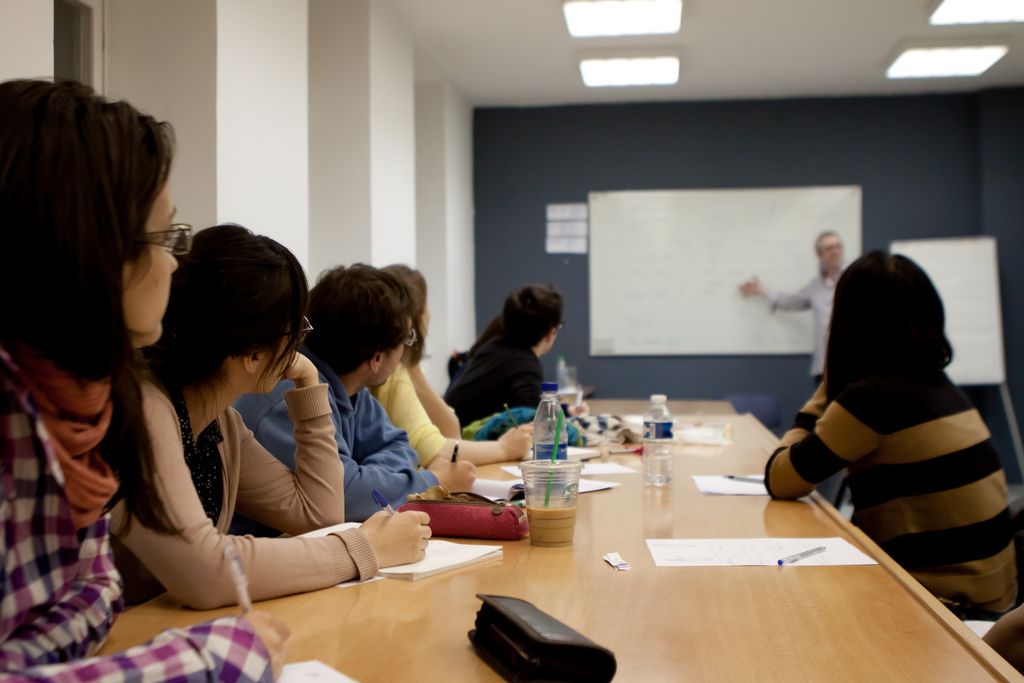 teacher teaching a class