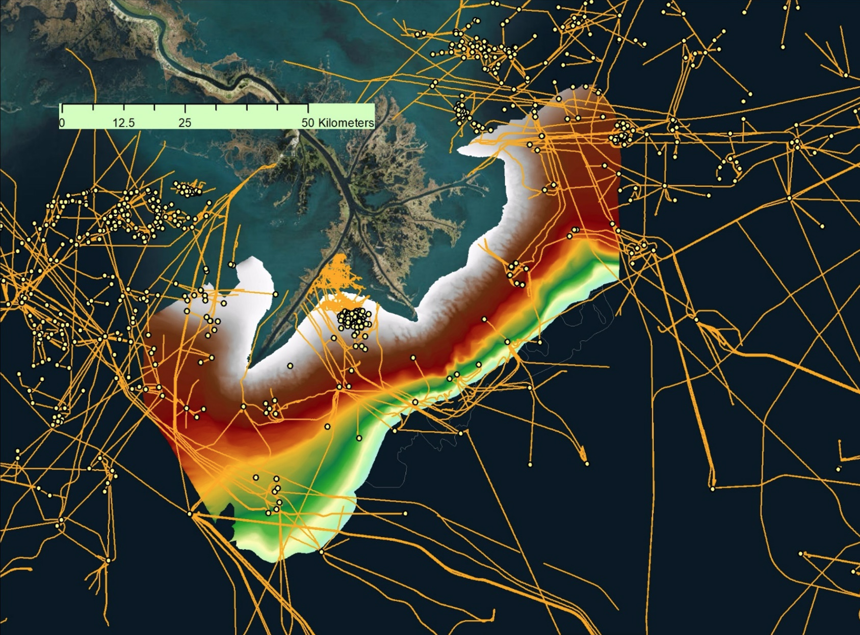 Gulf of Mexico seabed map